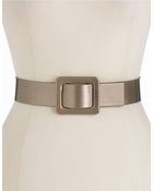 Steve Madden Metallic Square Buckle Belt - Lyst