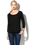 Vince Camuto Polka Dot Crewneck Sweater - Lyst