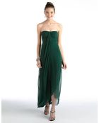 Nicole Miller Long Strapless Gown - Lyst