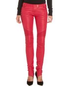 Balmain Leather Moto Pants - Lyst