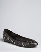 Delman Studded Ballet Flats - Cache - Lyst