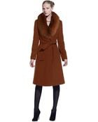 Ellen Tracy The Fur Collar Coat - Lyst