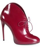 Gucci Leather Laceup Ankle Boots - Lyst