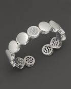 John Hardy Dot Silver Diamond Pave Single Station Flex Cuff - Lyst