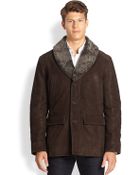 Andrew Marc Shearling & Suede Jacket - Lyst