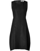 Jil Sander Wool-Angora Blend Picking Dress In Black - Lyst