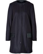 Rag & Bone Wool Blend Union Coat In Dark Navy - Lyst