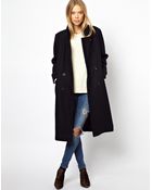 Ganni Military Long Classic Coat - Lyst