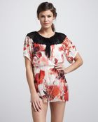 Jean Paul Gaultier Floralprint Peasant Tunic Coverup - Lyst
