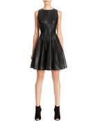 Karen Millen Cute Leather Dress - Lyst