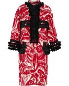 Marc Jacobs Red Unnamed Floral Emperor Coat - Lyst