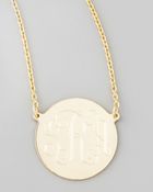 Sarah Chloe Cara Monogrammed 14K Gold Necklace - Lyst