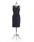 Eliza J Embellished Glitter Sheath Cocktail Dress - Lyst