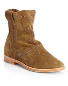 Joie Palma Studded Suede Ankle Boots - Lyst