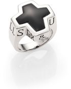 Stephen Webster Sterling Silver and Onyx Ring - Lyst