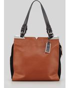 Vince Camuto Nadia Two-tone Leather Tote Bag - Lyst