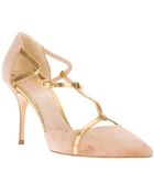 Casadei Strappy Pointed Toe Pump - Lyst