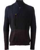 Laneus Ribbed Cardigan - Lyst