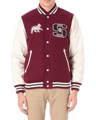 Stussy Worldwide Letterman Varsity Jacket - Lyst