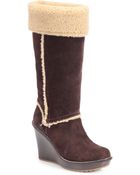Ugg Aubrie Suede Wedge Boots - Lyst