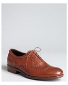 Bottega Veneta Light Brown Leather Wingtips - Lyst