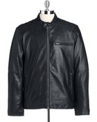 Andrew Marc Quincy Leather Moto Jacket - Lyst