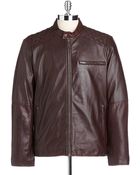Andrew Marc Quincy Leather Moto Jacket - Lyst