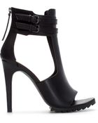 Zara High Heel Tbar Sandal with Buckled Ankle Strap - Lyst