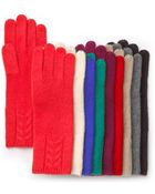 C By Bloomingdale's Cashmere Cable Knit Gloves - Lyst