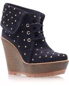 Mulberry Wedge Bootie - Lyst