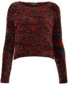 Topshop Knitted Multicolour Fluffy Top - Lyst