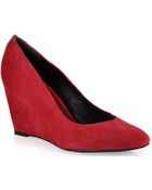 B By Brian Atwood Beso - Suede Wedge Pump - Lyst