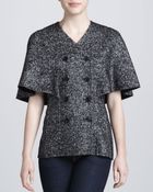 Michael Kors Herringbone Shawl Jacket - Lyst