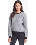 Rebecca Taylor Melangé Sweatshirt - Lyst