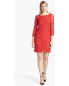 Diane von Furstenberg Zarita Lace Sheath Dress - Lyst