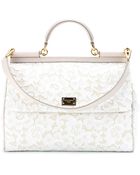 Dolce & Gabbana Miss Sicily Lace Tote - Lyst