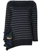 Sacai Striped Sweater - Lyst