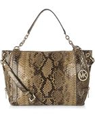 MICHAEL Michael Kors Snakeprint Stanthorpe Satchel - Lyst