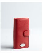 Furla Red Cross Hatched Leather May Classic Snap Wallet - Lyst