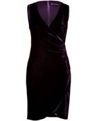 Ralph Lauren Black Label Silk-Blend Velvet Dress In Dark Plum - Lyst