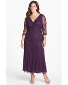 Pisarro Nights Beaded Mesh Gown - Lyst