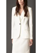 Burberry Equestrian Pleat Detail Jacket - Lyst