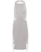 Dion Lee Leather and Knitted Fitted Dress - Lyst