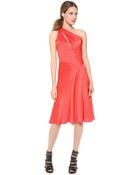 J. Mendel One Shoulder Draped Cocktail Dress - Scarlett - Lyst