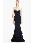 Nina Ricci Strapless Floral Embroidered Gown - Lyst