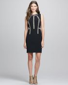 Rebecca Taylor Sleeveless Bead-Inset Cocktail Dress - Lyst