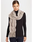 Glamourpuss Rabbit Fur Ruffle Scarf - Lyst