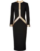 L'Wren Scott Dress In Black/Gold - Lyst