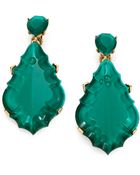 Oscar de la Renta Large Faceted Clipon Drop Earrings - Lyst