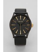 Nixon Nixon Sentry Leather Watch - Lyst